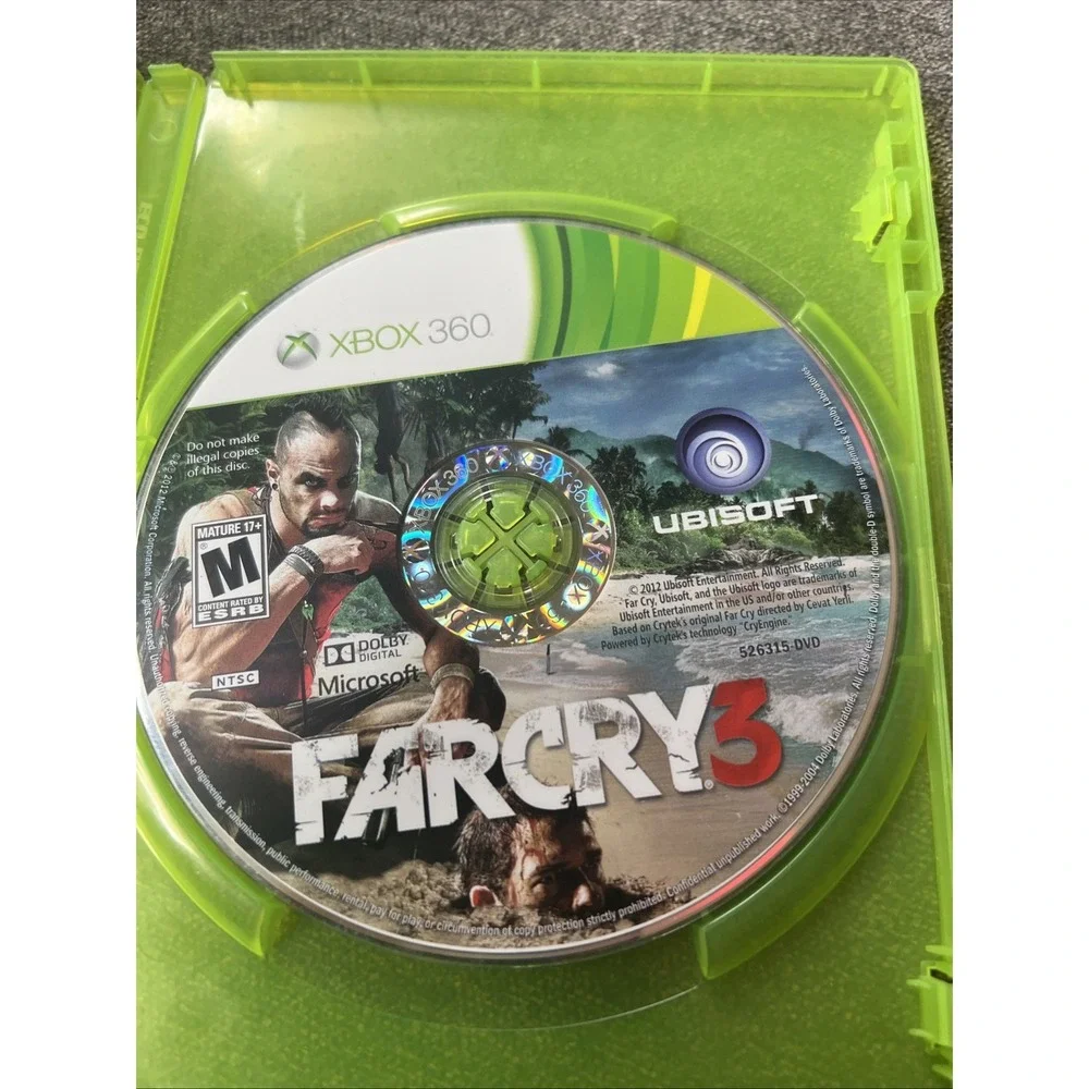 Ubisoft Far Cry 3 Video Game Xbox 360 One Size Green Disc in Case FPS Action